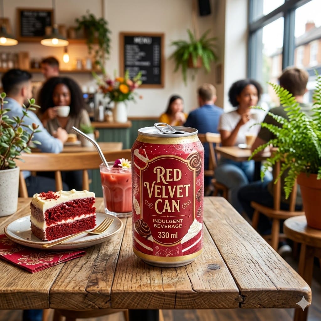 Red Velvet Can 330 ml dari Thirty Three Brew dengan tampilan clean dan modern